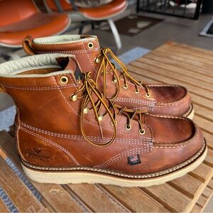 Men's Brown Moc Toe Work Boots